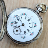 Antique Pocket Watch FAVORY GENEVE 10 Rubis - Art Deco & Silver Engraved Case