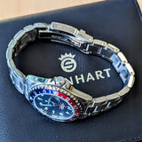 Steinhart Ocean 39 GMT Automatic Watch RED-BLUE Pepsi Bezel ALL Original! Box & Papers!