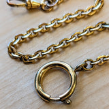 Vintage Pocket Watch Chain Men's Textured Link Chain Gold Tone