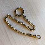 Vintage Pocket Watch Chain Men's Textured Link Chain Gold Tone