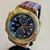 Vintage CITIZEN Quartz Watch 100M WR Alarm Calendar Wristwatch Ref. 6820-G80175