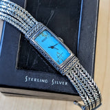ECCLISSI Sterling Silver Ladies Watch Turquoise Dial Quartz Wristwatch -  ALL Original!