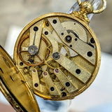 Antique M. J. TOBIAS Liverpool Key Wind Pocket Watch 18K Gold Open Face