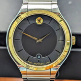 MOVADO Quadro Watch Date Indicator Two-Tone Case S.S. Bracelet Ref. 0606480 - In BOX!