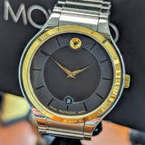 MOVADO Quadro Watch Date Indicator Two-Tone Case S.S. Bracelet Ref. 0606480 - In BOX!