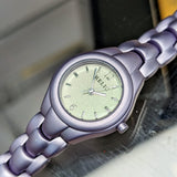 Ladies RELIC Watch Purple Aluminum Stainless Steel Bracelet Quartz Wristwatch - ZR33241