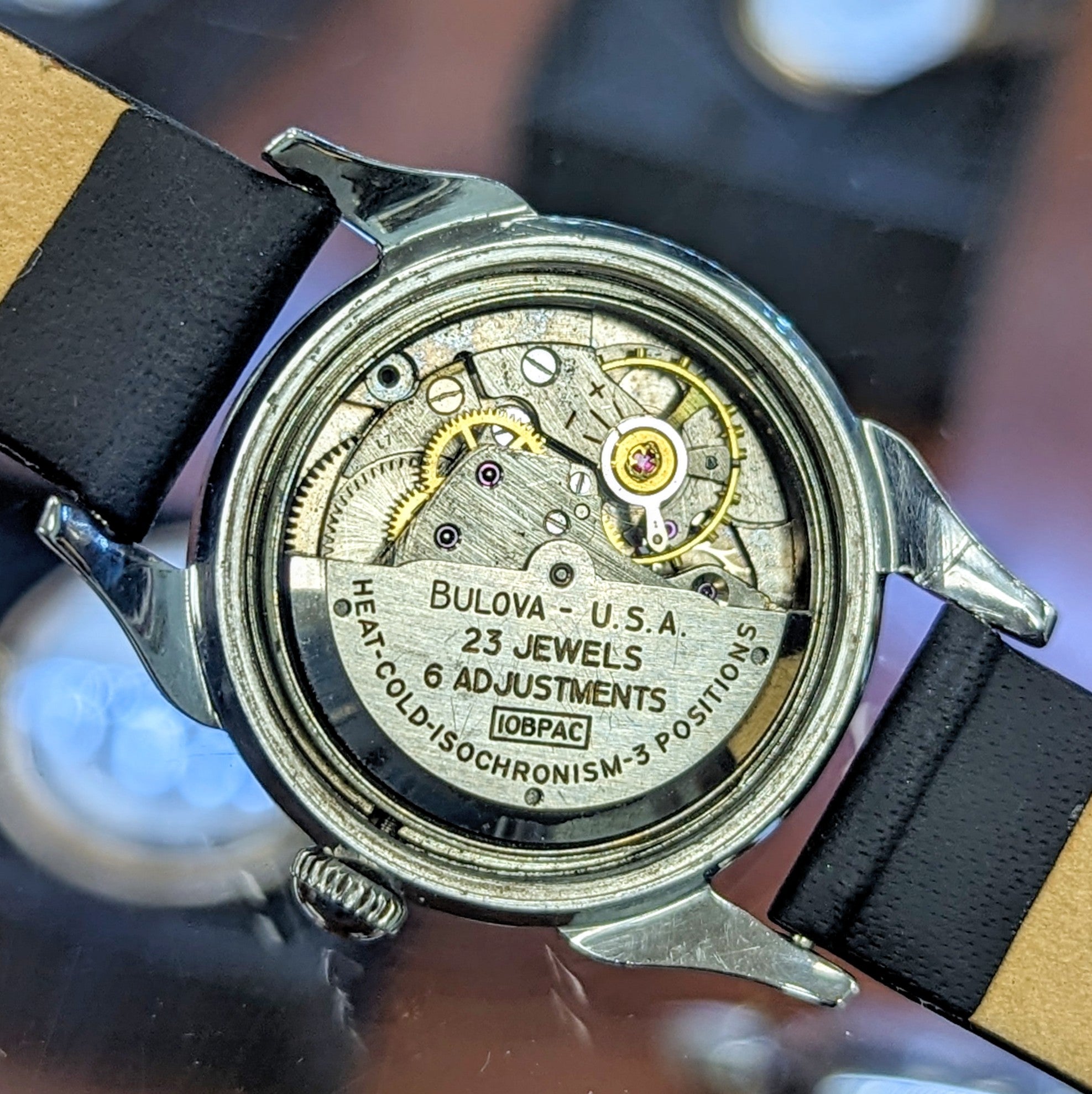 Stainless Steel Bulova 23 Jewels Self Winding Six Adjustments