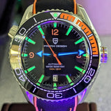 PAGANI DESIGN Automatic Diver Watch Ceramic Bezel ALL S.S. 100M Water Resistant - Brand New!