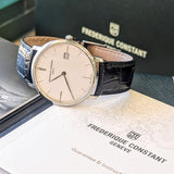 FREDERIQUE CONSTANT Slimline Watch FC-220S5S6 Date Wristwatch ALL Original Double Box!