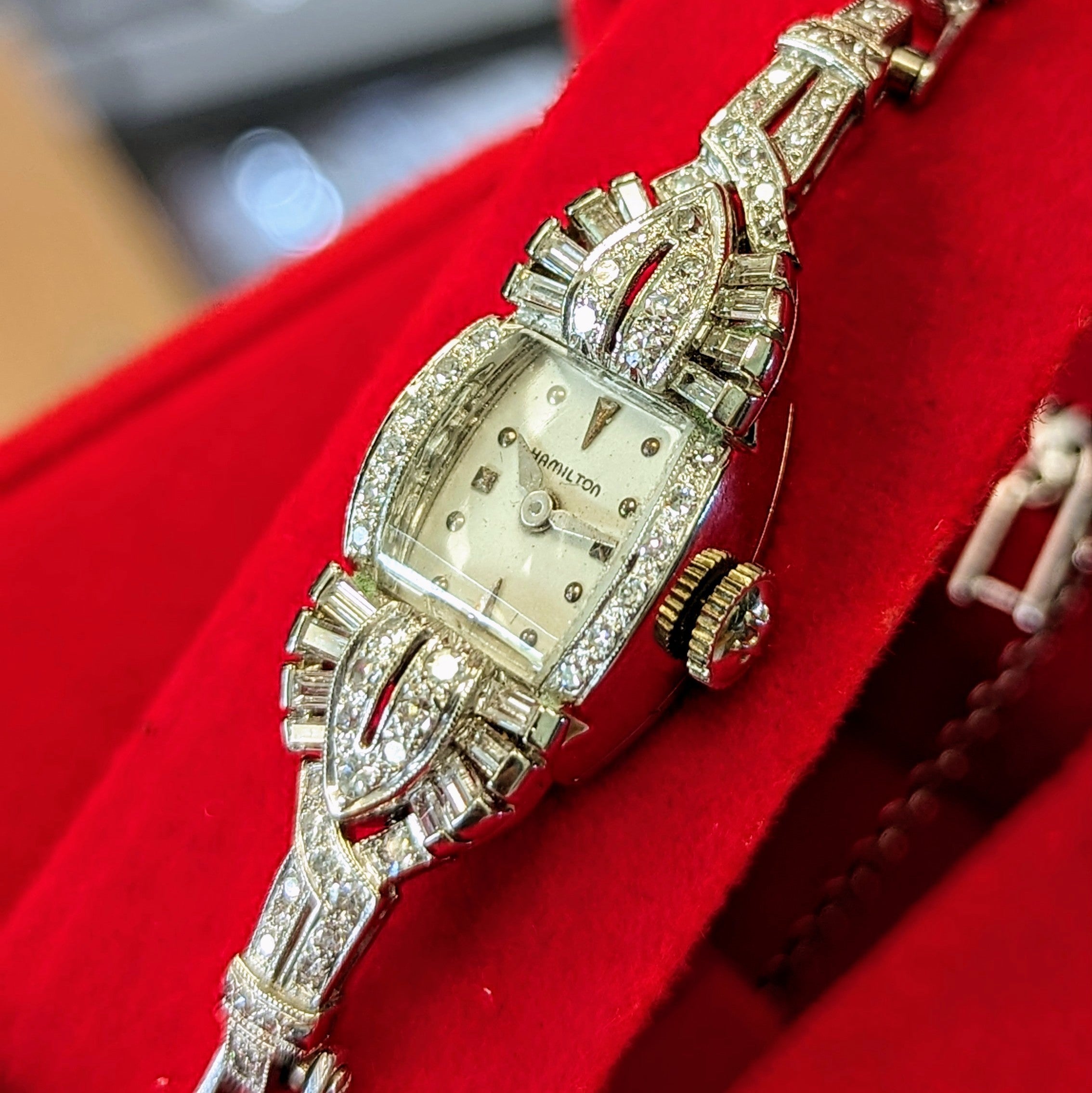 Vintage Ladies HAMILTON Cocktail Watch 22 Jewels Grade 761 Fancy