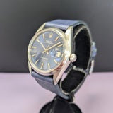 1969 Rolex Oysterdate Precision Watch 6694 Blue Dial 34mm Stainless Steel