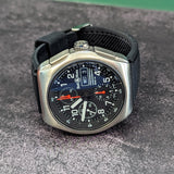 Bell & Ross Space 3 Professional Chronograph Watch 300.A-T Day/Date Automatic Wristwatch 42mm Titanium Case