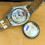 1996 Rolex Lady-Datejust Watch 69173 26mm Ivory Pyramide Roman Dial - Full Set