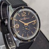 Bell & Ross Golden Heritage Automatic Watch BR123-95-SP 43mm Black Dial Wristwatch