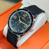 Bell & Ross Golden Heritage Automatic Watch BR123-95-SP 43mm Black Dial Wristwatch