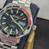 1976 Caravelle Set-O-Matic Watch Dual-Day 666ft Diver Swiss Automatic Wristwatch