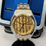 1977 Bulova Accutron Watch Day/Date ALL Two-Tone S.S. Wristwatch 2193 - ALL Original 2-Box & Papers