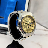1977 Bulova Accutron Watch Day/Date ALL Two-Tone S.S. Wristwatch 2193 - ALL Original 2-Box & Papers