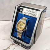 1977 Bulova Accutron Watch Day/Date ALL Two-Tone S.S. Wristwatch 2193 - ALL Original 2-Box & Papers