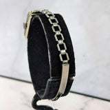 1932 ELGIN Art Deco Ladies Watch Grade 484 Black & Green Enamel Tank Case 15J