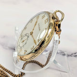 Vintage Bulova Chesterfield Dress Pocket Watch Openface 15 Jewels 17AH - w/Chain