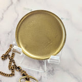 Vintage Bulova Chesterfield Dress Pocket Watch Openface 15 Jewels 17AH - w/Chain
