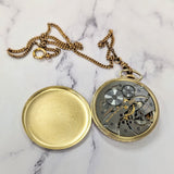 Vintage Bulova Chesterfield Dress Pocket Watch Openface 15 Jewels 17AH - w/Chain