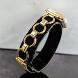 1945 BULOVA Watch 14K Rose Gold Tank Case & Bracelet - Diamond & Ruby Dial