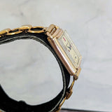 1945 BULOVA Watch 14K Rose Gold Tank Case & Bracelet - Diamond & Ruby Dial