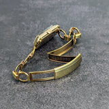 1945 BULOVA Watch 14K Rose Gold Tank Case & Bracelet - Diamond & Ruby Dial