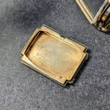 1945 BULOVA Watch 14K Rose Gold Tank Case & Bracelet - Diamond & Ruby Dial