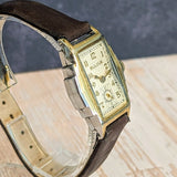 Bulova 1934 Lone Eagle Watch 17 Jewels Fancy Two-tone Case 10AN Vintage Wristwatch