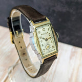 Bulova 1934 Lone Eagle Watch 17 Jewels Fancy Two-tone Case 10AN Vintage Wristwatch