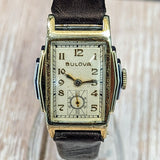 Bulova 1934 Lone Eagle Watch 17 Jewels Fancy Two-tone Case 10AN Vintage Wristwatch
