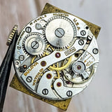 Bulova 1934 Lone Eagle Watch 17 Jewels Fancy Two-tone Case 10AN Vintage Wristwatch