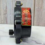 Vintage Elgin WWII Aircraft Clock 8 Days Manual-Wind - ALL Black - Snyder Tag