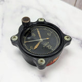 Vintage Elgin WWII Aircraft Clock 8 Days Manual-Wind - ALL Black - Snyder Tag