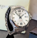 Longines Conquest V.H.P. Watch L3.716.4 41mm S.S. ALL Original 2-Box & Papers