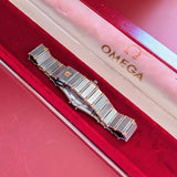 1987 Ladies Omega Constellation Quartz Watch ALL Two-Tone & Diamond Bezel 23mm
