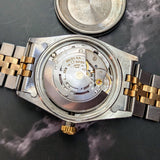 1980 Rolex Datejust Watch 16013 36mm Blue Dial ALL Two-Tone Jubilee Bracelet