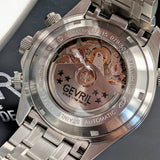 Gevril Hudson Yards Chronograph Diver Watch 48815B Blue Dial 43mm S.S. - ALL Original - Full Set