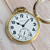 1943 Hamilton Railroad 992B Pocket Watch 16s Openface 21 Jewels 10K GF W/Chain