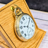 1943 Hamilton Railroad 992B Pocket Watch 16s Openface 21 Jewels 10K GF W/Chain