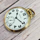 1943 Hamilton Railroad 992B Pocket Watch 16s Openface 21 Jewels 10K GF W/Chain