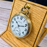 1943 Hamilton Railroad 992B Pocket Watch 16s Openface 21 Jewels 10K GF W/Chain