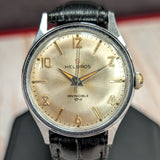 Vintage Helbros Invincible Watch Stainless Steel Back 33mm Wristwatch