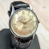 Vintage Helbros Invincible Watch Stainless Steel Back 33mm Wristwatch
