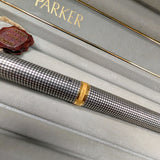 NOS Parker Premier Sterling Silver Roller Ball Pen ALL Original - Box & Papers