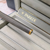 NOS Parker Premier Sterling Silver Roller Ball Pen ALL Original - Box & Papers