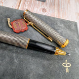 NOS Parker Premier Sterling Silver Roller Ball Pen ALL Original - Box & Papers